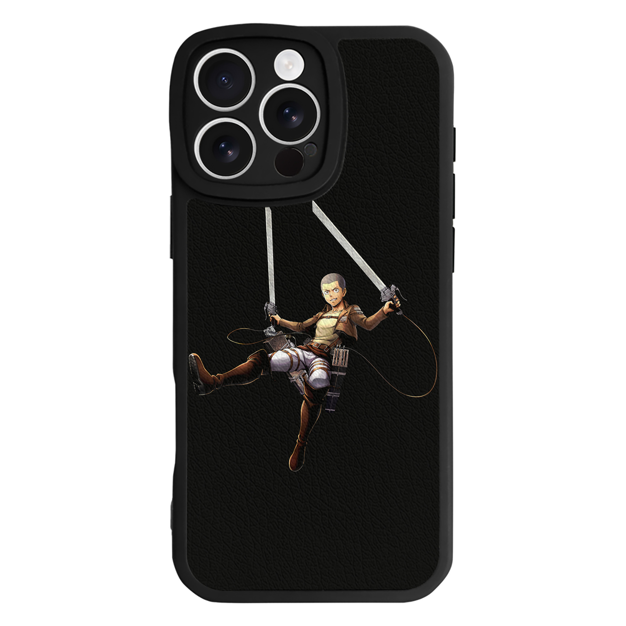 （画像用） 進撃の巨人 コニー·スプリンガー Attack on Titan Connie Springer 【iPhone 16シリーズ対応】シリコンスマホケース（レザー調） 材質：シリコン